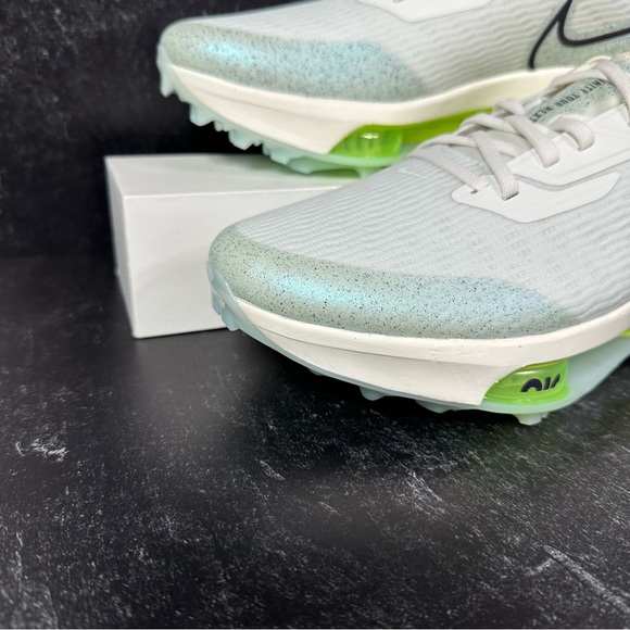 AIR ZOOM INFINITY TOUR NEXT% MENS SPIKED GOLF SHOES SIZE 8.5 WHITE GREEN NEW - Picture 5 of 10